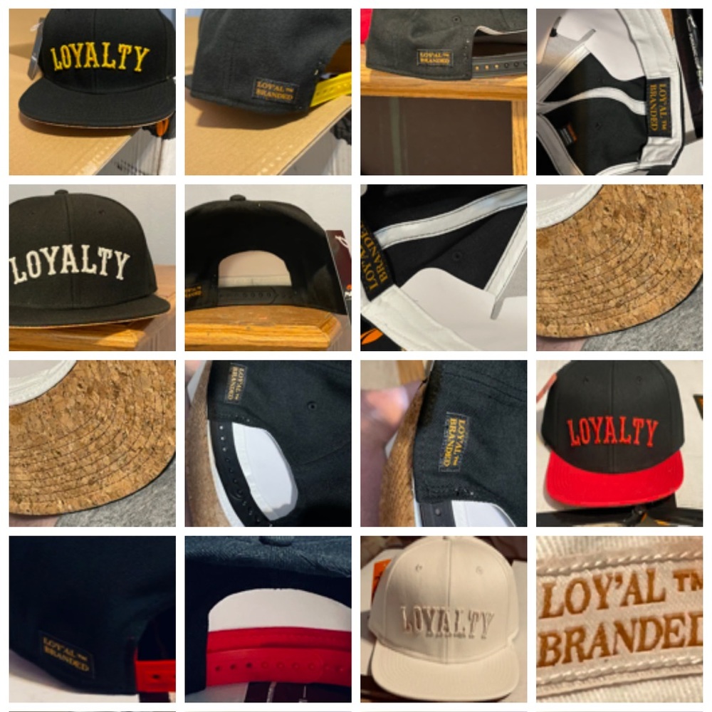 Premium SnapBacks “LOYALTY” LOY’AL™️.  White/black~red/black/~yellow/black~